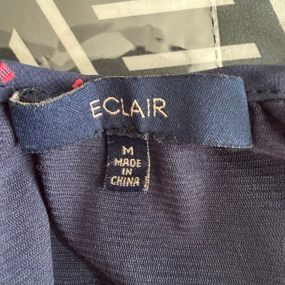 Women's ECLAIR Navy Red Polka Dot Tank Top M - Picture 4 of 4